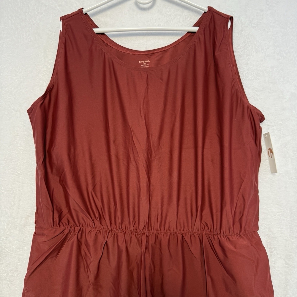 NWT Honey mark. Sage Romper Terracotta 4XL Women Modest Swimsuit Beach Gorpcore